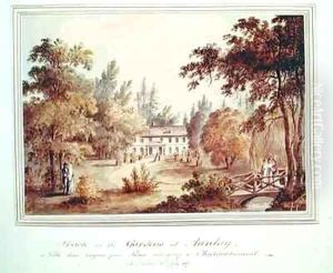 Sketch in the Gardens at Aunlay by James Forbes