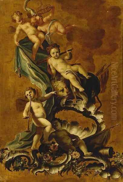 The infant Hercules with putti - view 1