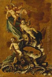 The infant Hercules with putti by Filippo Faciatore