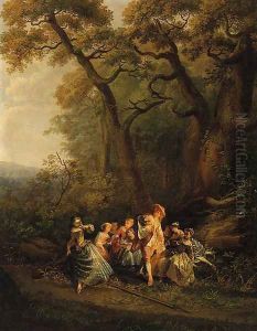 Elegant Company in a Park by Frederic Fregevize