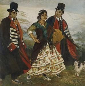 Gitana Detenida Por Dos Mozos De Escuadra by Carlos Vazquez Ubeda