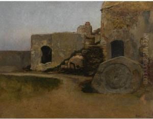 The Old Mill, Bordighera by Elihu Vedder