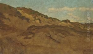 Hillside Between Perugia And Gubbio, Italy by Elihu Vedder