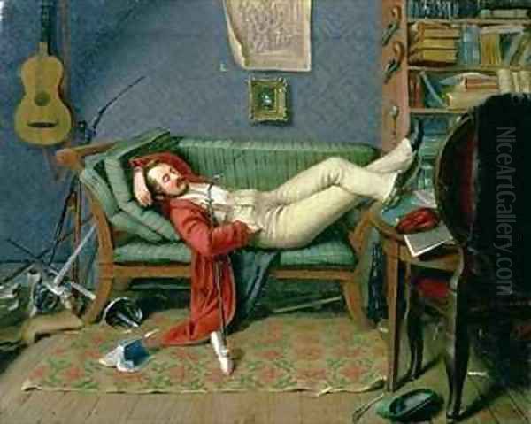 Gentleman Reclining on a Sofa - view 1