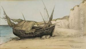 The Beached Boat by Elihu Vedder
