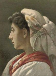 An Italian lady in traditional dress