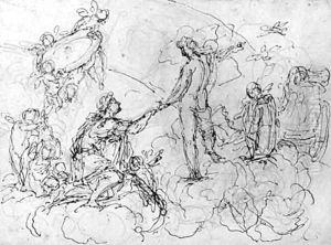 Venus presenting arms to Aeneas by Giovanni Domenico Ferretti