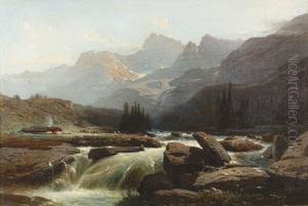 Gebirgslandschaft Mit Alp. - view 1