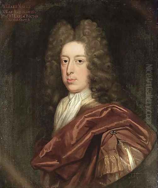 Portrait of the Hon. Harie Maule, bust-length, in a brown cloak and white stock, feigned oval - view 1