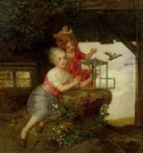 Kinder Beim Spielen by Eduard Veith