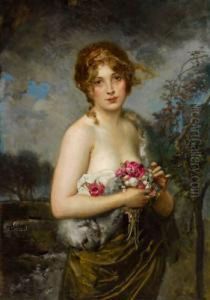 Madchen Mit Blumen Im Arm Madchen Mit Blumen Im Arm