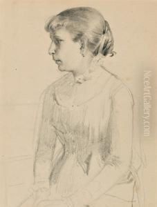 Novy Jicin - Vienna Studio Di Giovane Donna by Eduard Veith