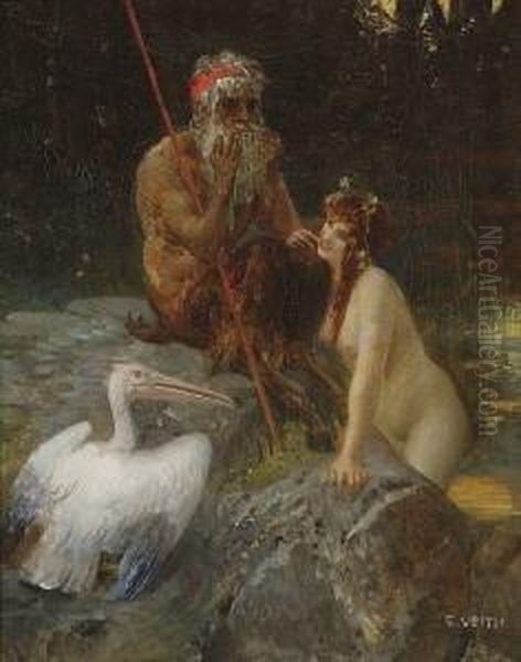 Satyr Mit Nymphe Und
 Pelikan - view 1