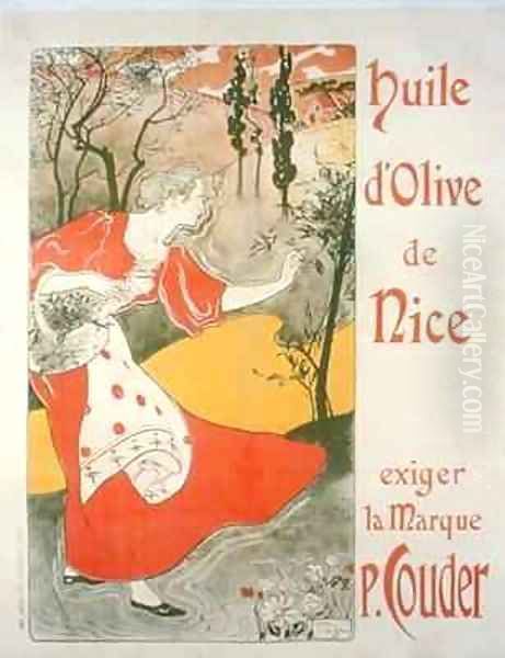 Poster advertising olive oil made by P Couder Nice - view 1