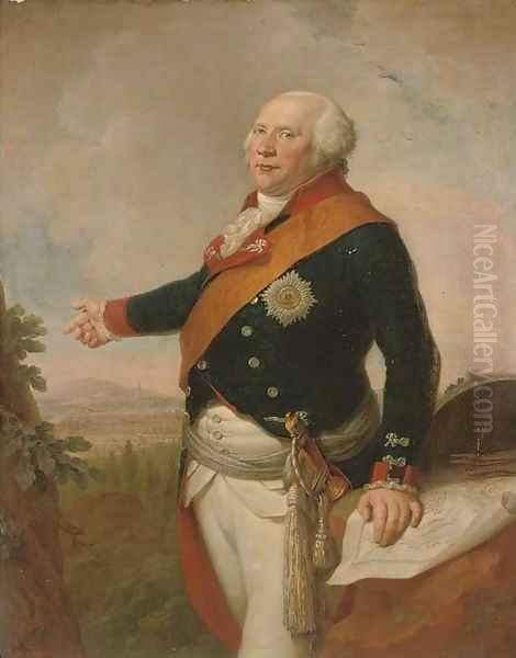 Portrait of King Frederick William II of Prussia (1744-1797), three-quarter-length, in uniform with the sash - view 1