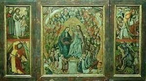 Coronation of the Virgin Baptism of Christ Death of St John the Baptist St George Slaying the Dragon by Konrad von Friesach