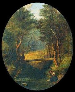 Paisaje Con Lavandera