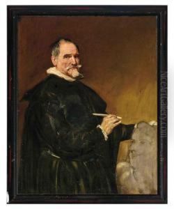 Portrait Of Juan Martinez Montanes by Diego Rodriguez de Silva y Velazquez