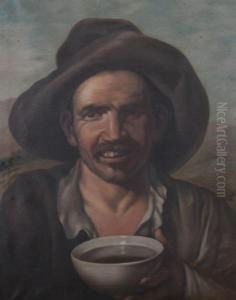 Detail From 'losborrachos' by Diego Rodriguez de Silva y Velazquez