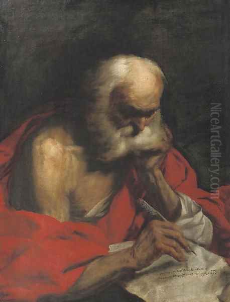 Saint Jerome writing a letter - view 1