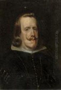 Portrait Of Philip Iv Of Spain, Bust Length, In Black by Diego Rodriguez de Silva y Velazquez