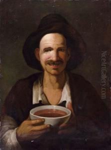 Ritratto Di Contadino Con Tazza Di Vino by Diego Rodriguez de Silva y Velazquez