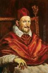 Portrait Of Pope Innocent X by Diego Rodriguez de Silva y Velazquez