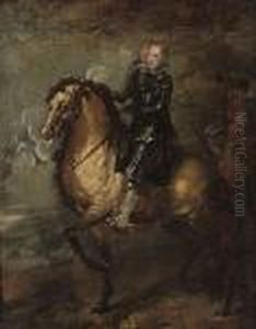 Equestrian Portrait Of King Philip Iv Of Spain (1605-1665), In A Landscape