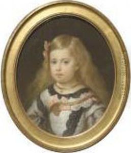 Portrait De L'infante Marguerite by Diego Rodriguez de Silva y Velazquez