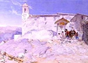 Sta Rocco Olevano by Alfred Downing Fripp