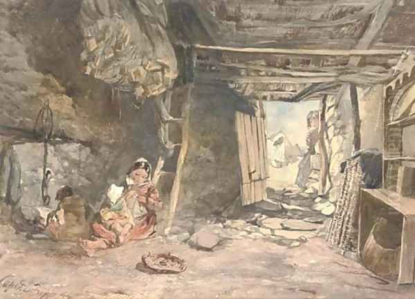 Interior of a fisherman's cabin, Galway - view 1