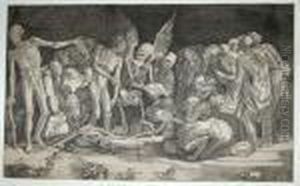 <les Squelettes>, 1518. Gravure D'apres
Baccio Bandinelli by Agostino dei Musi