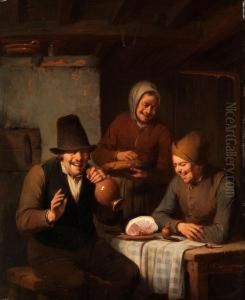 Hollandische Bauern Bei Dervespermahlzeit by Camille Vennemann