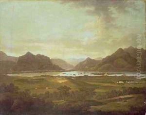 View of the Lakes and Mountains of Killarney Ireland by (attr.to) Fisher, Jonathan
