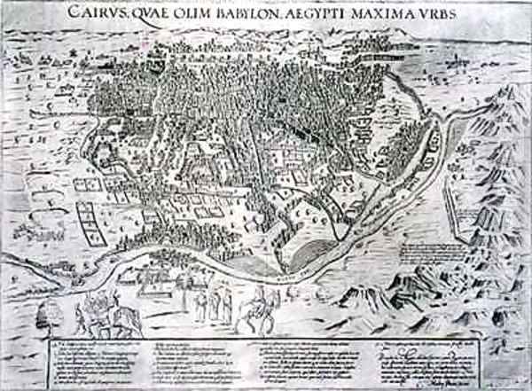 Town map of Cairo - view 1