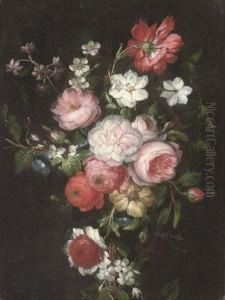 A Swag Of Roses, Narcissi And Other Flowers A Swag Of Roses, Narcissi And Other Flowers