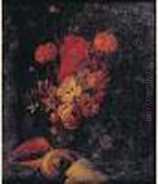 Nature Morte Au Bouquet De Fleurs, Coquillages Et Partitions De
Musique - view 1