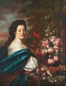 Ritratto Di Dama Con Fiori