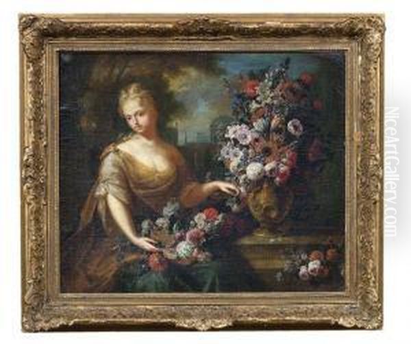 Portrait Einer Jungen Frau Als Flora - view 1