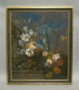 Still Life Of Flowers by Gaspar-pieter The Younger Verbruggen