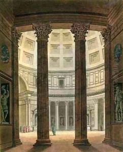 Interior of the Pantheon Rome by Fumagalli