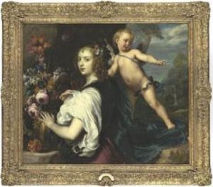 Margaret Lemon As Erminia Putting On Clorind'as Armor by Gaspar-pieter The Younger Verbruggen