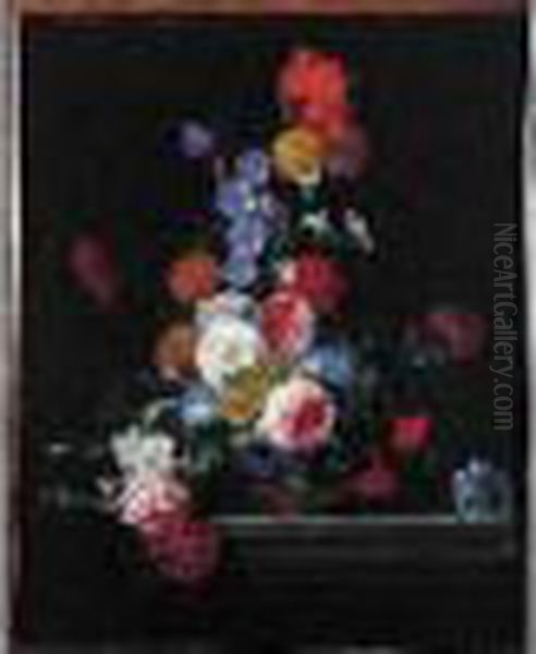 Attribue A Bouquet De Fleurs Sur Un Entablement - view 1