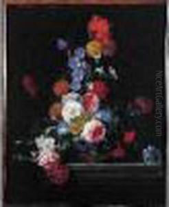 Attribue A Bouquet De Fleurs Sur Un Entablement
