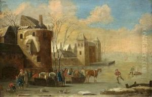 Eisvergnugen Vor Den Toren Einer Stadt
