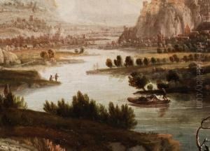 Fantasielandschaft Mit Flusslauf