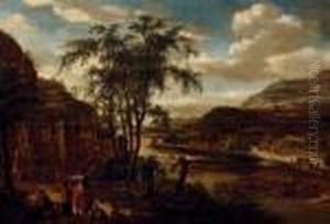 Paysage Anime Aux Cavaliers Et Bergers