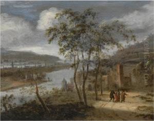 A River Landscape With The Road To Emmaus