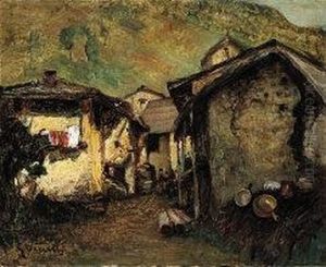"casolari In Montagna" 1928 by Giulio Romano Vercelli