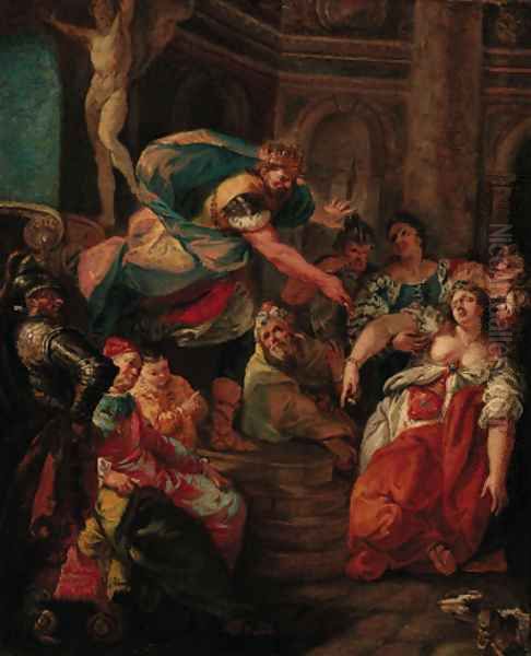 Esher swooning before Ahasuerus - view 1